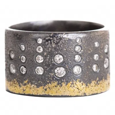 Kate Maller Jewelry Women's City Lights Reclaimed Diamonds Ring In Black
