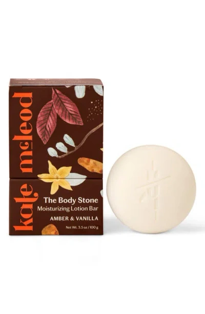 Kate Mcleod Amber & Vanilla Body Stone Moisturizing Lotion Bar In Transparent