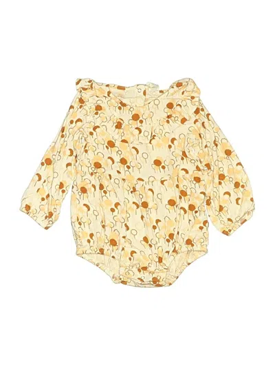 Pre-owned Kate Quinn Organics Kids' Long Sleeve Onesie In Yellow