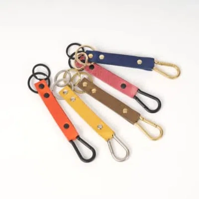 Kate Sheridan Loop Keyring Blueberry In Metallic