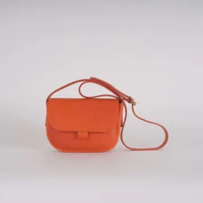 Kate Sheridan Mandarin Orbed Tab Bag In Orange