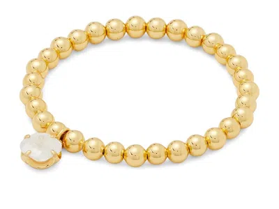 Kate Spade 10mm Spade Flower Stretch In Gold