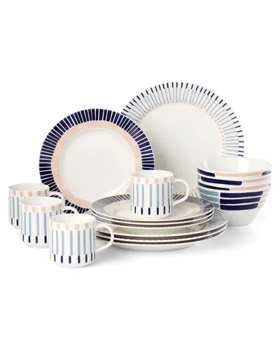 Kate Spade 16-piece Brook Lane Dinnerware Set In Blue