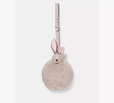 Kate Spade 3d Faux Fur Bunny Bag Charm In Pink