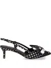 Kate Spade 50mm Leather Pumps In Black
