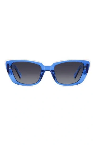 Kate Spade 51mm Fabia Cat Eye Sunglasses In Blue
