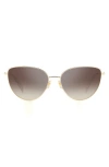 Kate Spade 55mm Hailey/g/s Cat Eye Sunglasses In Gold/ Brown