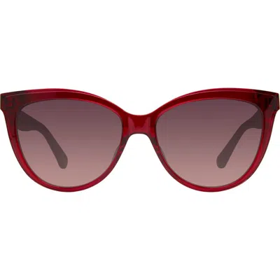 Kate Spade 56mm Daesha Cat Eye Sunglasses In Red