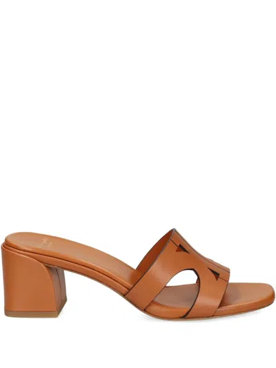 Kate Spade 60mm Double K Mules In Braun
