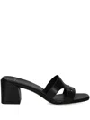 Kate Spade 60mm Double K Mules In Black