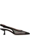 Kate Spade New York Riley Slingback Cap Toe Kitten Heel Pump In Black