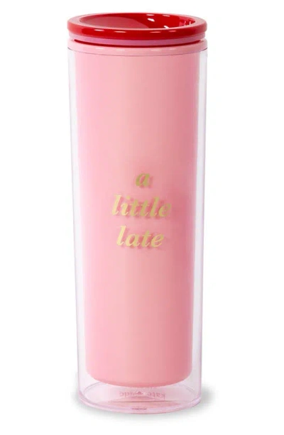 Kate Spade A Little Late Acrylic Tumbler In Blue
