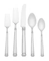 Kate Spade Abington Square 5-piece Flatware Set In Silver