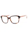 Kate Spade Acerra Rectangular Eyeglasses For Women In Brown