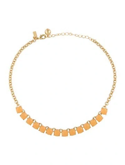 Pre-owned Kate Spade Acrylic Collar Necklace, 30" In Yellow