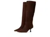 Kate Spade Adele Suede Tall Boots In Brown