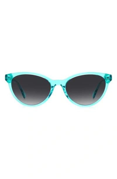 Kate Spade Adeline 55mm Gradient Cat Eye Sunglasses In Blue