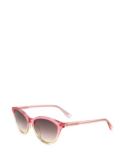Kate Spade Adeline Round-frame Sunglasses In Gray