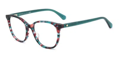 Kate Spade Adelle 2 5mu Occhiali Da Vista Verdi Per Donna (solo Montatura) In Pattern Teal Green Red