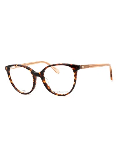 Kate Spade Adelle Round Women's Eyeglasses - Modern Style In Brown