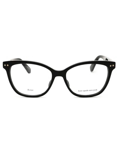 Kate Spade Adrie Eyeglasses In Black / Clear Demo Lens