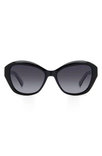 Kate Spade Aglaia 54mm Gradient Cat Eye Sunglasses In Black