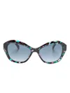 Kate Spade Aglaia Butterfly-frame Sunglasses In Green