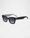 Kate Spade New York Aimee 50mm Gradient Cat Eye Sunglasses In Black