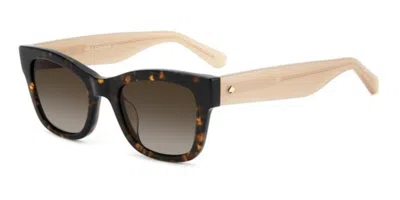 Kate Spade Aimee/s 086/ha Women's Sunglasses Tortoiseshell Size 50 In Brown