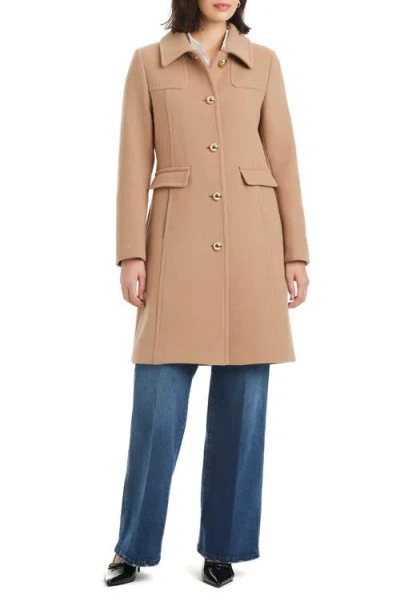 Kate Spade A-line Wool Blend Coat In Orange