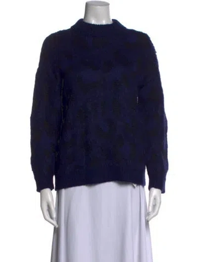 Pre-owned Kate Spade Alpaca Graphic Print Sweater In Purple