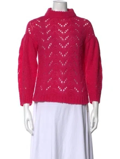 Pre-owned Kate Spade Alpaca Patterned Sweater In Pink