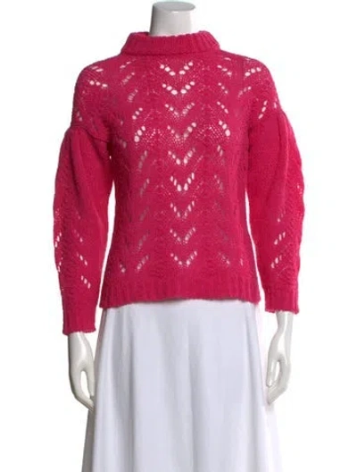 Pre-owned Kate Spade Alpaca Patterned Sweater In Pink