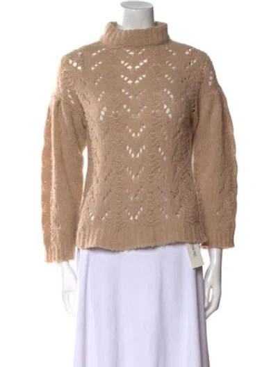 Pre-owned Kate Spade Alpaca Turtleneck Sweater In Neutral