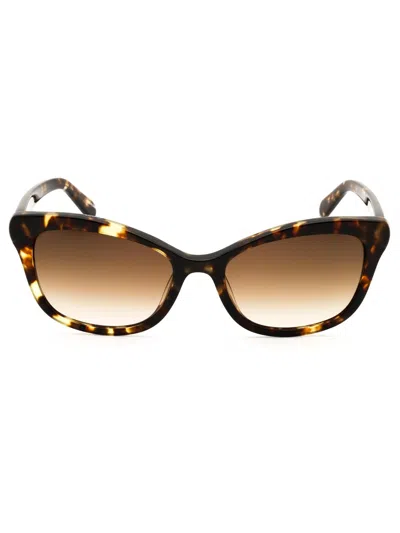 Kate Spade Amara/s Mini Cat Eye Women's Sunglasses In Brown