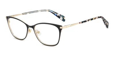 Kate Spade Amaris 2/g Asian Fit Rhl Women's Glasses Black Size 55 - Free Lenses - Blue Light Block Available In Black On Gold