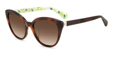 Kate Spade Amberlee/s 1nr/has Women's Sunglasses Tortoiseshell Size 55 In Brown