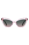 Kate Spade Amelie 54mm Gradient Cat Eye Sunglasses In Pink