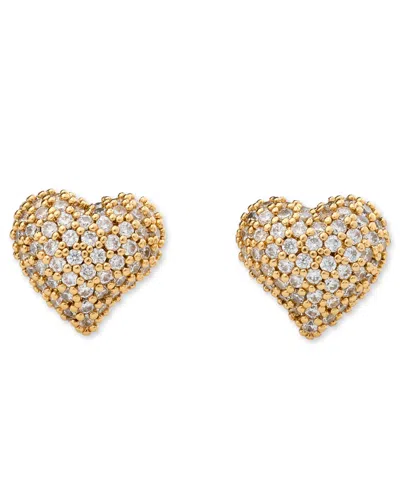 Kate Spade Amour Cubic Zirconia Gold-tone Pave Stud Earrings