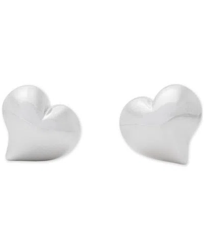 KATE SPADE AMOUR GOLD-TONE HEART STUD EARRINGS (ALSO IN SILVER-TONE)