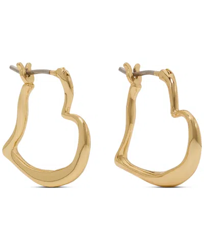 Kate Spade New York Amour Heart Huggie Hoop Earrings In Gold