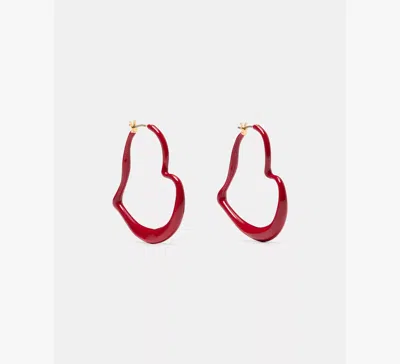 Kate Spade Amour Hoops In Red