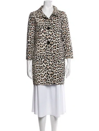 Pre-owned Kate Spade Animal Print Coat In Neutrals