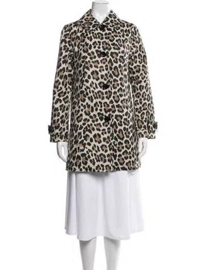 Pre-owned Kate Spade Animal Print Coat In Neutrals