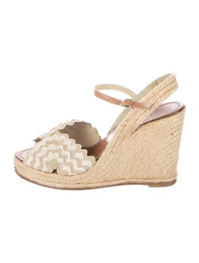 Pre-owned Kate Spade Animal Print Espadrilles In Neutral