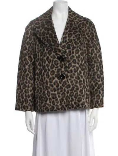 Pre-owned Kate Spade Animal Print Jacket In Multicolor