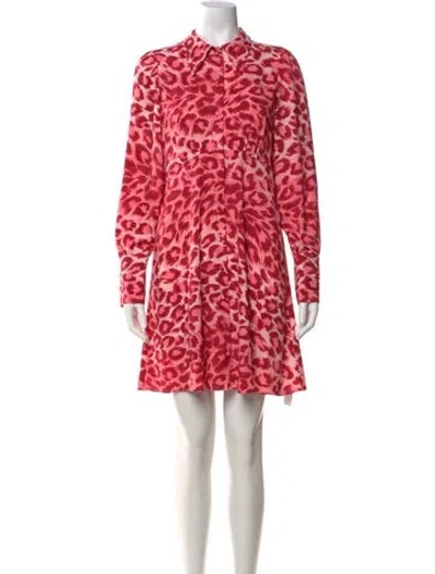 Pre-owned Kate Spade Animal Print Mini Dress In Red