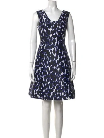 Pre-owned Kate Spade Animal Print Mini Dress In White