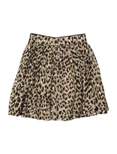Pre-owned Kate Spade Animal Print Mini Skirt In Neutral