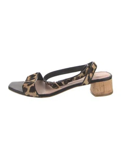 Pre-owned Kate Spade Animal Print Sandals In Multicolor